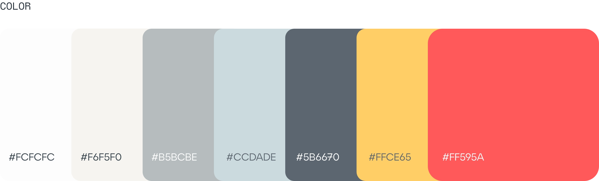 colori utilizzati per la progettazione del sito di federico favot