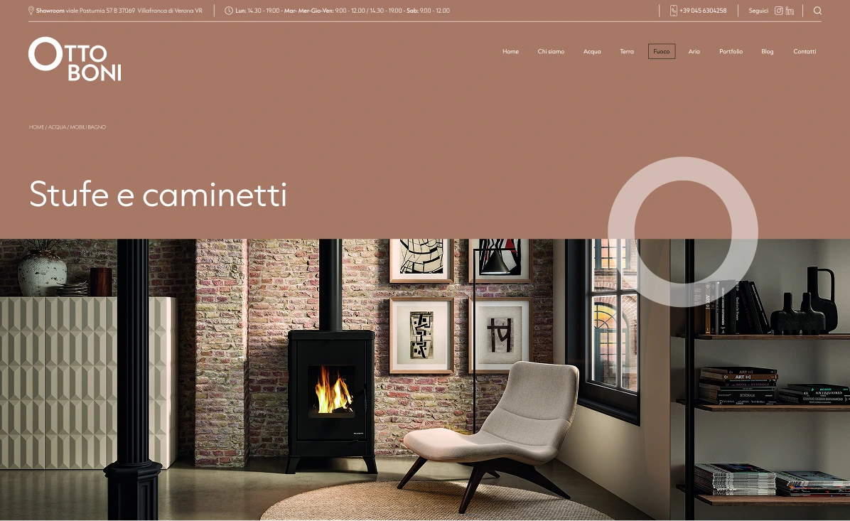 progettazione pagina categoria sito ottoboni