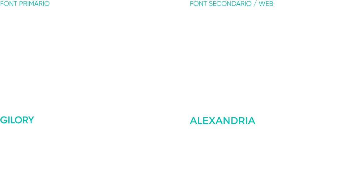 Sistema tipografico Jobhunters — Gilroy font primario, Alexandria font secondario web